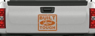 Built Lord Tough Christian Car or Truck Window Decal Sticker (Nut Brown)