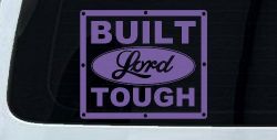 Built Lord Tough Christian Car or Truck Window Decal Sticker (Purple)