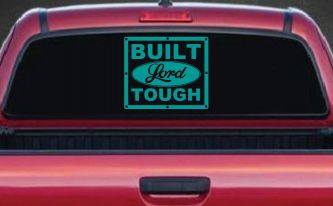 Built Lord Tough Christian Car or Truck Window Vinyl Decal Sticker (Turquoise)