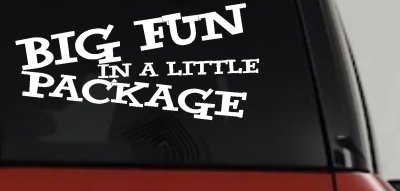 Big Fun In A Little Package Funny Car or Truck Window Vinyl Decal Sticker