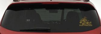 Mud Princess 4 Wheeler Off Road Car or Truck Window Decal Sticker (Gold)