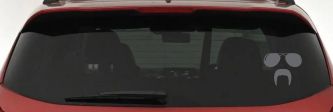 Sunglasses Fu Manchu Mustache Funny Car or Truck Window Decal Sticker (Silver)
