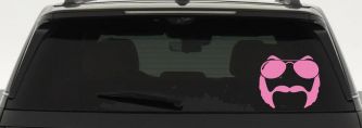 Sunglasses Mustache Mutton Chops Funny Car or Truck Window Decal Sticker (Pink)