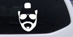 Mr Sunglasses T Mohawk Beard Funny Car or Truck Window Decal Sticker