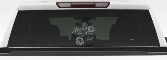 Proud Air Force Aunt Hibiscus Flowers Military Car or Truck Window Decal Sticker (Telegrey)