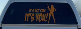 It's Not PMS It's You Funny Car or Truck Window Decal Sticker (Copper)