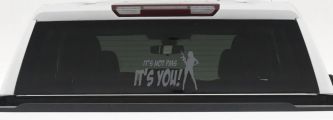 It's Not PMS It's You Funny Car or Truck Window Decal Sticker (Silver)