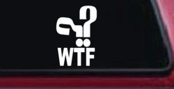 Funny WTF Funny Car or Truck Window Decal Sticker