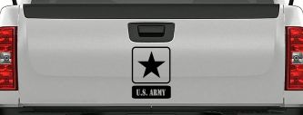 US ARMY LOGO Military Car or Truck Window Decal Sticker (Black)