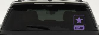 US ARMY LOGO Military Car or Truck Window Decal Sticker (Purple)