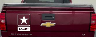 US ARMY LOGO Military Car or Truck Window Decal Sticker (White)