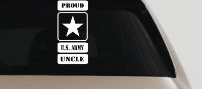 Proud Army Logo Uncle Military Car or Truck Window Vinyl Decal Sticker