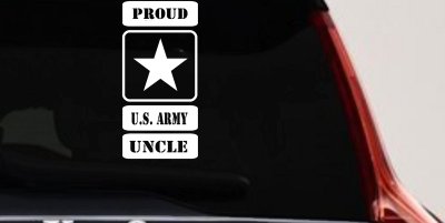 Proud Army Logo Uncle Military Car or Truck Window Vinyl Decal Sticker