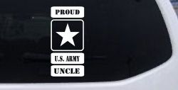Proud Army Logo Uncle Military Car or Truck Window Decal Sticker