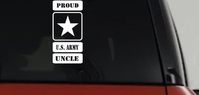 Proud Army Logo Uncle Military Car or Truck Window Vinyl Decal Sticker