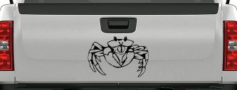 Crab Car or Truck Window Vinyl Decal Sticker (Black)