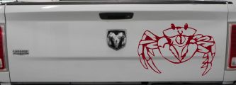 Crab Car or Truck Window Decal Sticker (Burgundy)