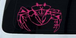 Crab Car or Truck Window Decal Sticker (Hot Pink)