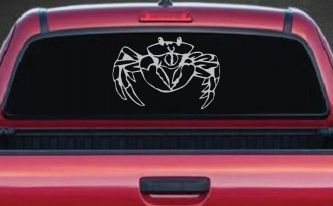 Crab Car or Truck Window Decal Sticker (Light Gray)