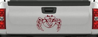 Crab Car or Truck Window Decal Sticker (Purple Red)