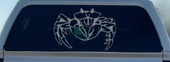 Crab Car or Truck Window Decal Sticker (Telegrey)