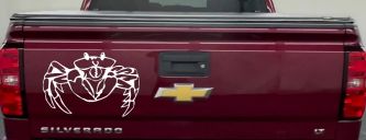 Crab Car or Truck Window Decal Sticker (White)