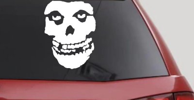Crimson Ghost Skull Car or Truck Window Vinyl Decal Sticker
