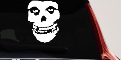 Crimson Ghost Skull Car or Truck Window Vinyl Decal Sticker