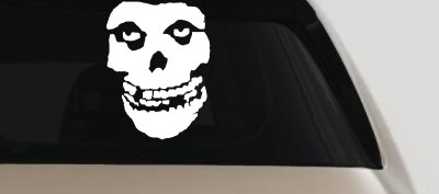 Crimson Ghost Skull Car or Truck Window Vinyl Decal Sticker