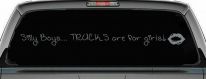 Trucks Are For Girls Car or Truck Window Decal Sticker (Telegrey)