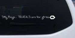 Trucks Are For Girls Car or Truck Window Decal Sticker