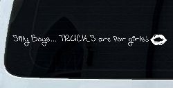 Trucks Are For Girls Car or Truck Window Decal Sticker