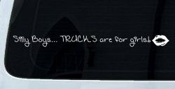 Trucks Are For Girls Car or Truck Window Decal Sticker