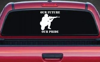 Our Future Our Pride Military Car or Truck Window Decal Sticker