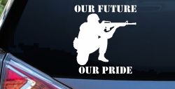 Our Future Our Pride Military Car or Truck Window Decal Sticker
