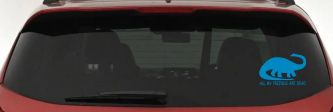 Dinosaur All My Friends Are Dead Funny Car or Truck Window Decal Sticker (Blue)