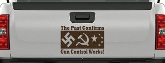 Gun Control Works Anti Gun Control 2nd Amendment Car or Truck Window Vinyl Decal Sticker (Brown)