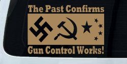 Gun Control Works Anti Gun Control 2nd Amendment Car or Truck Window Decal Sticker (Light Brown)
