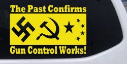 Gun Control Works Anti Gun Control 2nd Amendment Car or Truck Window Decal Sticker (Yellow)