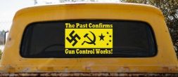 Gun Control Works Anti Gun Control 2nd Amendment Car or Truck Window Decal Sticker (Yellow)