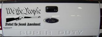 We The People Protect The Second Amendment Anti Gun Control Hunting Car or Truck Window Decal Sticker (Black)