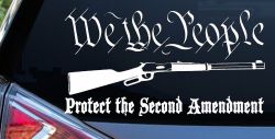 We The People Protect The Second Amendment Anti Gun Control Hunting Car or Truck Window Decal Sticker