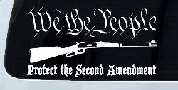 We The People Protect The Second Amendment Anti Gun Control Hunting Car or Truck Window Decal Sticker