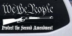 We The People Protect The Second Amendment Anti Gun Control Hunting Car or Truck Window Decal Sticker