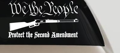 We The People Protect The Second Amendment Anti Gun Control Hunting Car or Truck Window Vinyl Decal Sticker