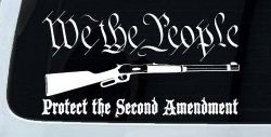 We The People Protect The Second Amendment Anti Gun Control Hunting Car or Truck Window Decal Sticker