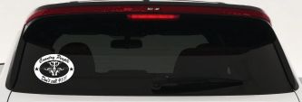 Country People Dont Call 911 Car or Truck Window Decal Sticker (White)