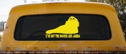 I've Got The Moves Like Jabba The Hut Funny Car or Truck Window Decal Sticker (Yellow)