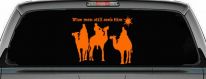 Jesus Wise Men Still Seek Him Christian Car or Truck Window Decal Sticker (Orange)