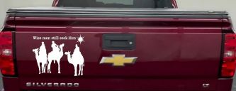 Jesus Wise Men Still Seek Him Christian Car or Truck Window Decal Sticker (White)